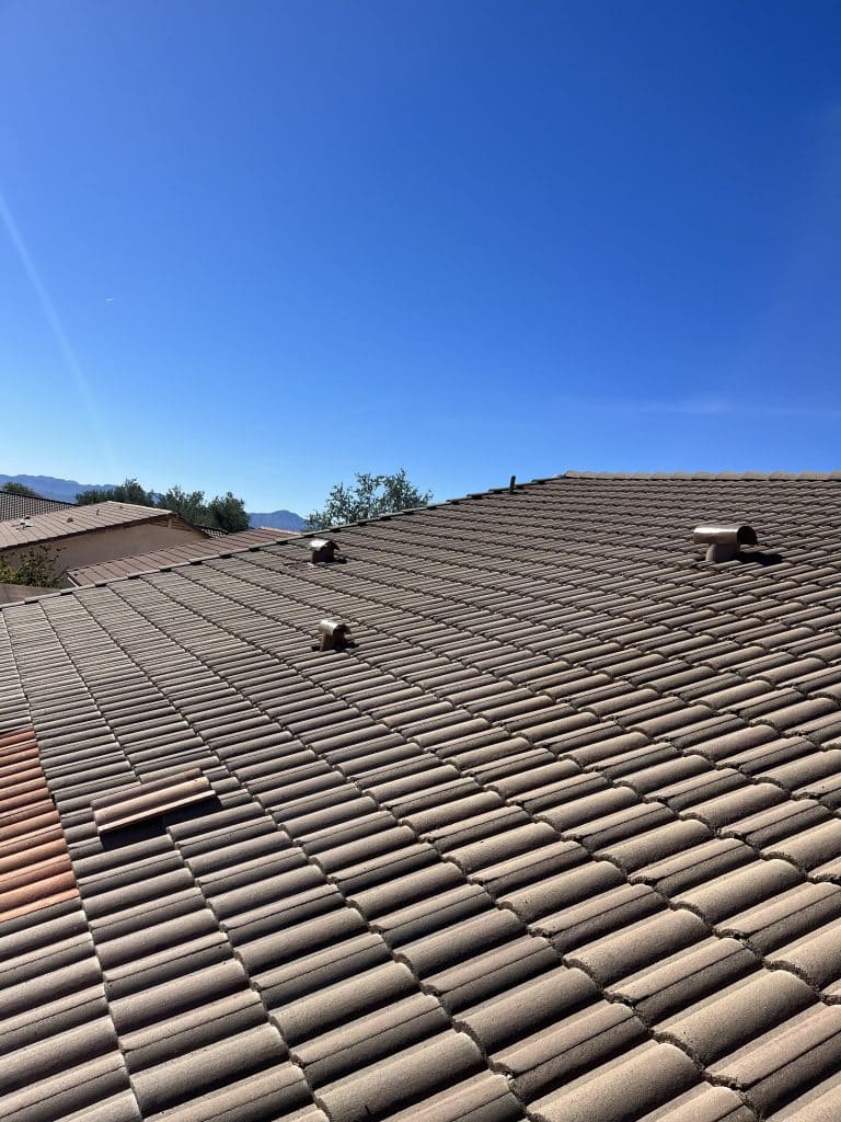 Exceptional tile roof installation by Roofing Pros Az. Our team ensures both beauty and durability for your homes roofing needs scaled